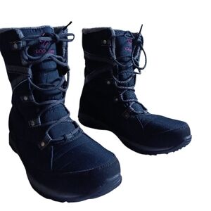 Columbia Black and Gray Mid Calf Waterproof Womens  Boots SZ 7.5